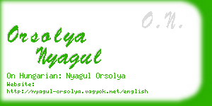 orsolya nyagul business card